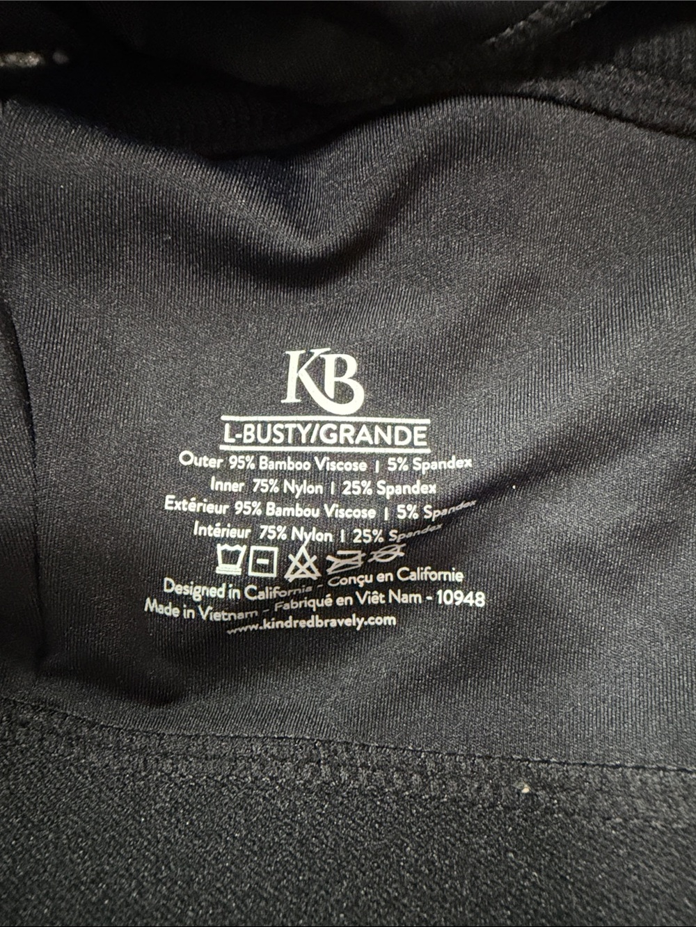 Kindred Bravely Black Ribbed Pumping Bra Bralette w: Snap Detail - Size L Busty - Picture 2 of 3